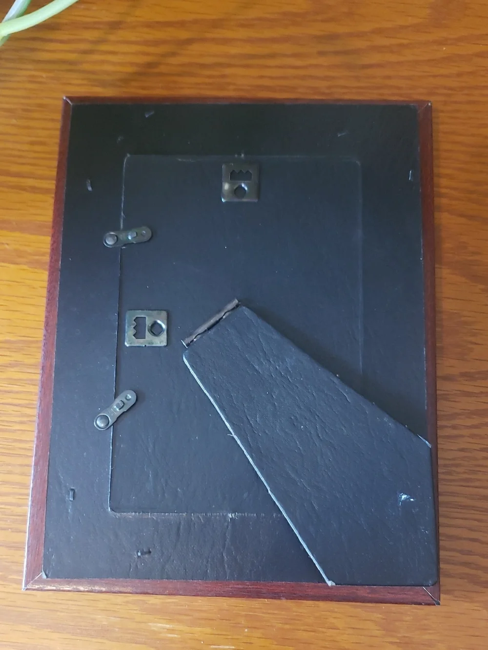 Vtg (2) Brown & Brown/Gold Picture Frame Set - Holds 4x6 Photos